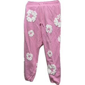 Denim Tears The Cotton Wreath Pink Sweatpants Medium